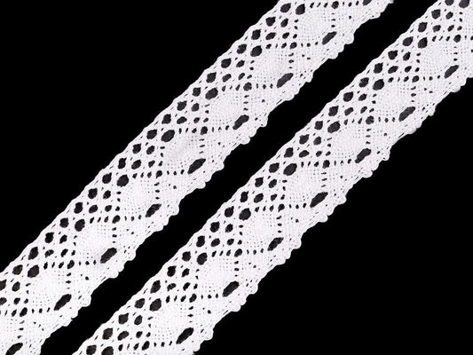 100% Cotton lace|3,5 cm| white