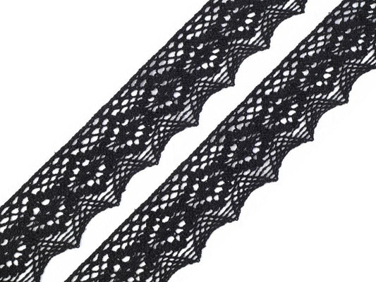 100% Cotton lace|4,6 cm| black