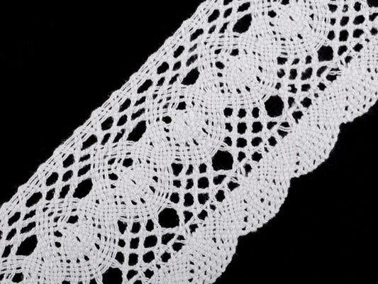 100% Cotton lace|7,5 cm| white