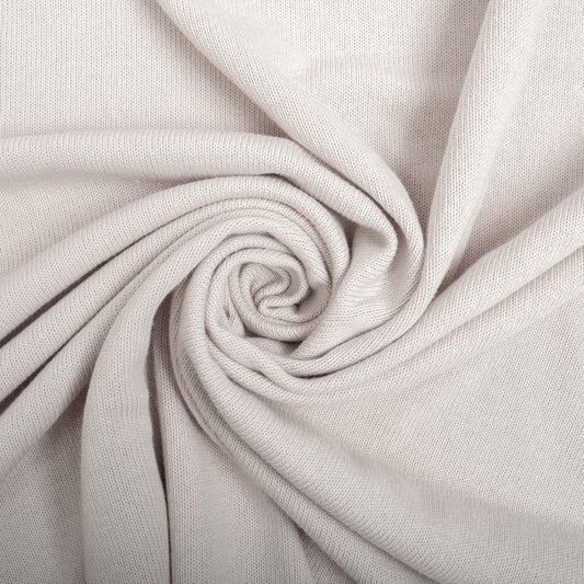 Image of 100% cotton rib knit - white 280 g/m² – available at Šarlotes audumi