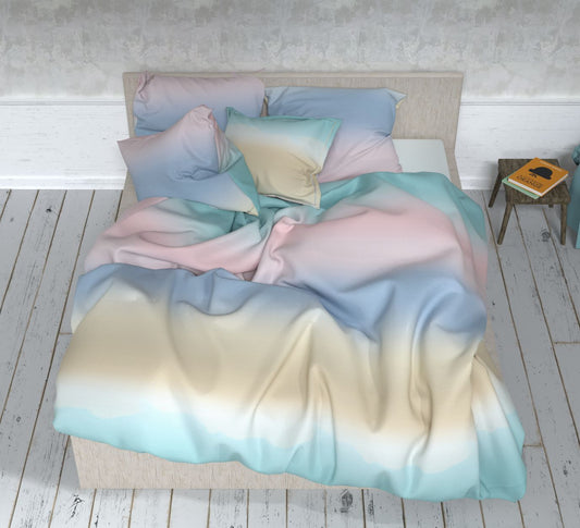 100% Cotton satin - color gradient 220 cm 125 g/m²