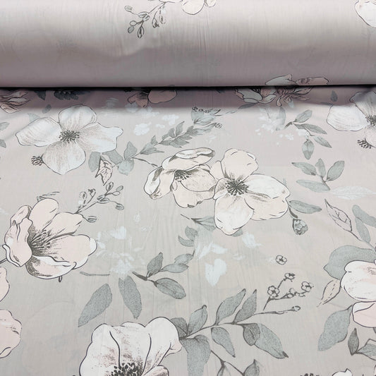 100% Cotton Satin - Flowers 220 cm 125 g/m²