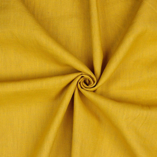 100% linen fabric - yellow 230 g/m²