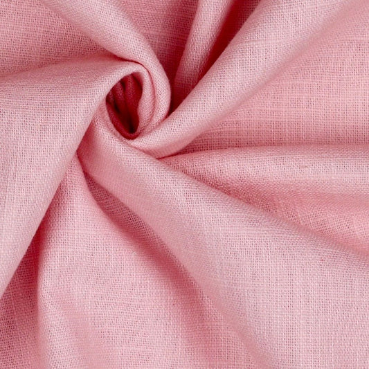 100% linen fabric - pink 230 g/m²