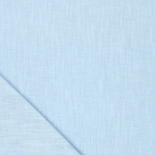 100% linen fabric–light blue| 230 g/m² | Enzyme washed