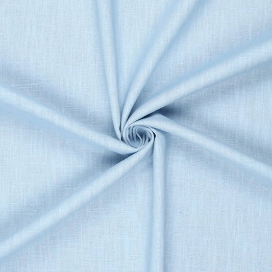 100% Linen fabric–light blue| 230 g/m² | Enzyme washed