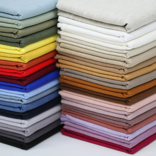 100% Linen fabric–black | 230 g/m² | Enzyme washed