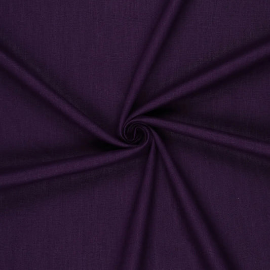 100% Linen fabric–dark lilac | 230 g/m² | Enzyme washed