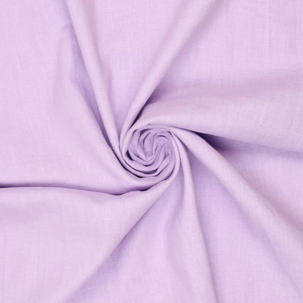 Image of 100% softened linen fabric in lilac purple, 165 g/m² – available at Šarlotes audumi