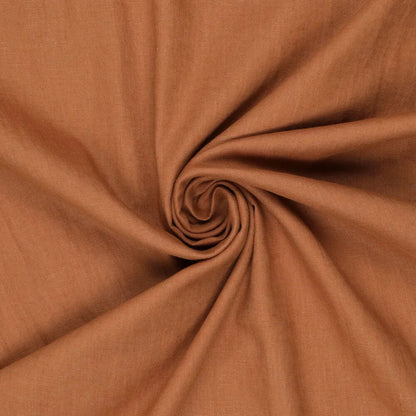 Image of 100% softened linen fabric, cognac, 165 g/m² – available at Charlotte's Fabrics