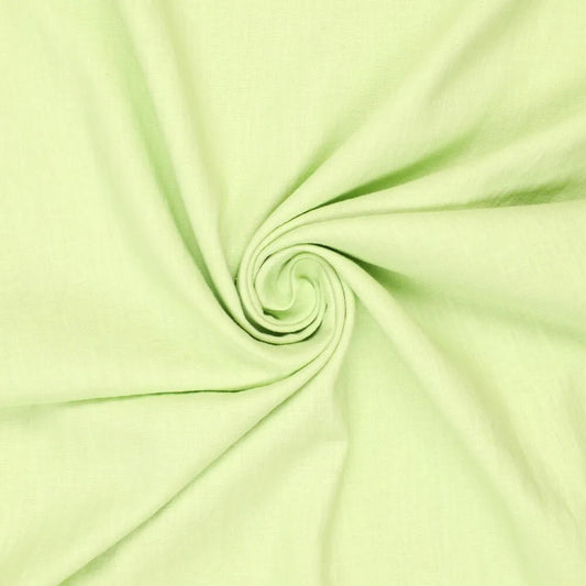 Image with 100% softened linen fabric - spring green 165 g/m² – available at Šarlotes Audumi