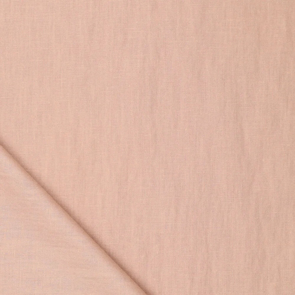 Image of 100% softened linen fabric - pink sand shade 165 g/m² – available at Šarlotes audumi