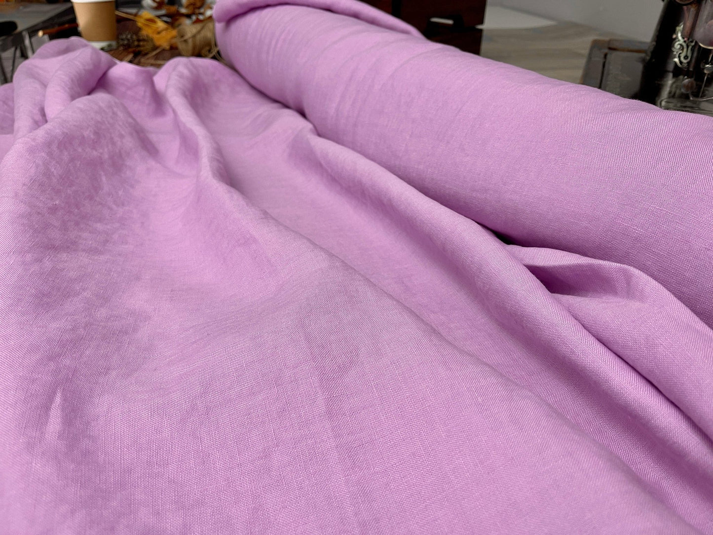 100 % lin adouci, lavande claire 205 g/m²