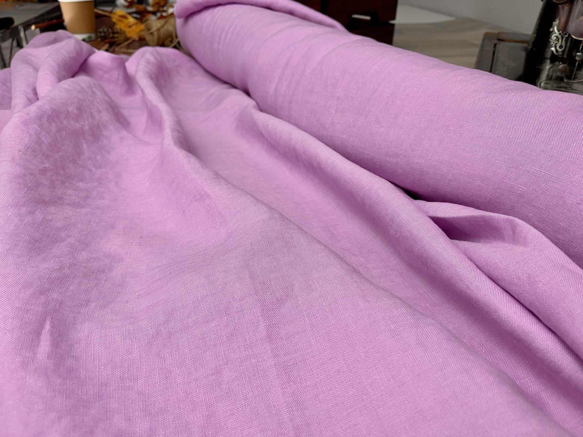 100 % lin adouci, lavande claire 205 g/m²