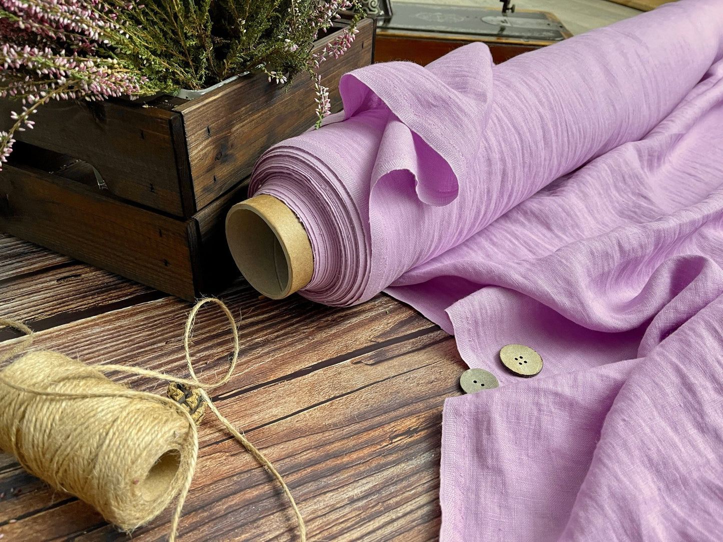100 % lin adouci, lavande claire 205 g/m²