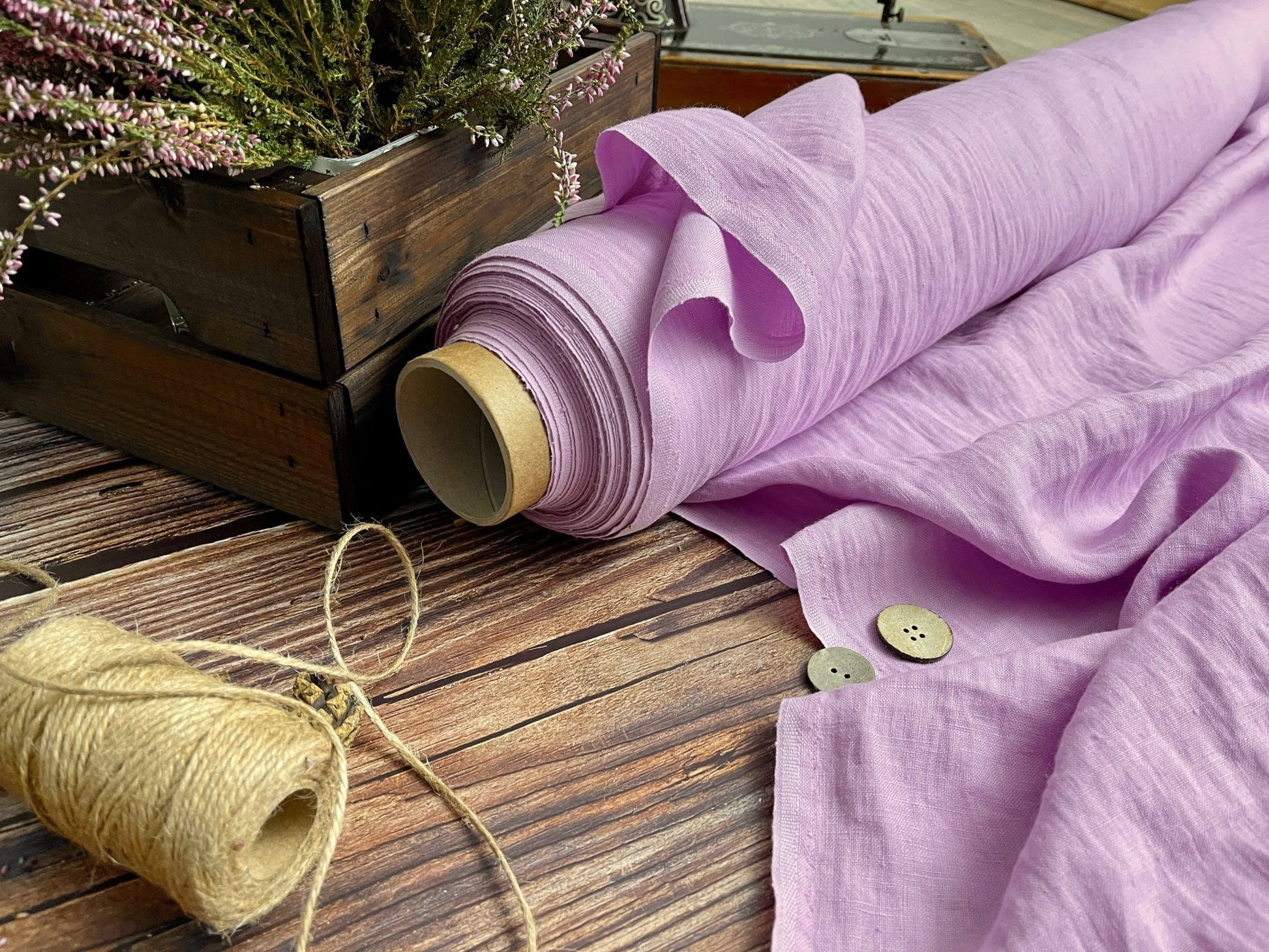 100 % lin adouci, lavande claire 205 g/m²