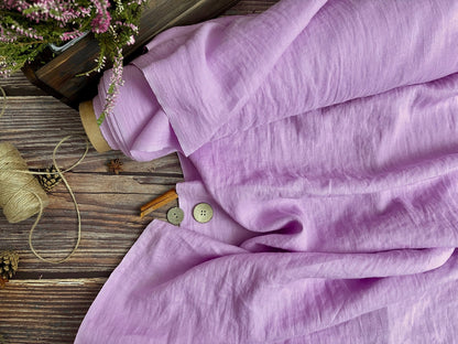 100% lin adouci lavande clair 205 g/m²