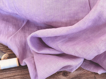 100 % lin lavé, lavande claire 205 g/m²
