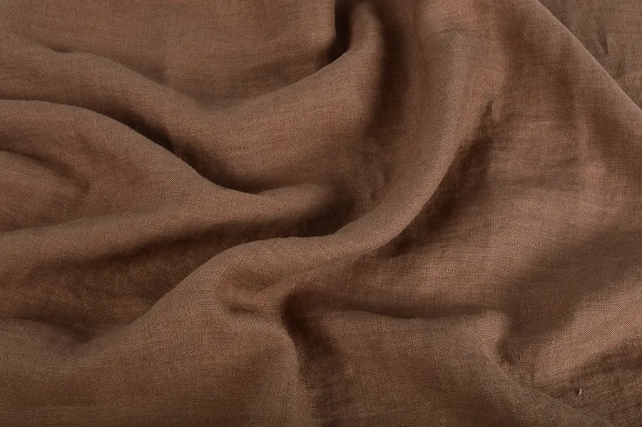 100 % lin adouci - brun clair 205 g/m²