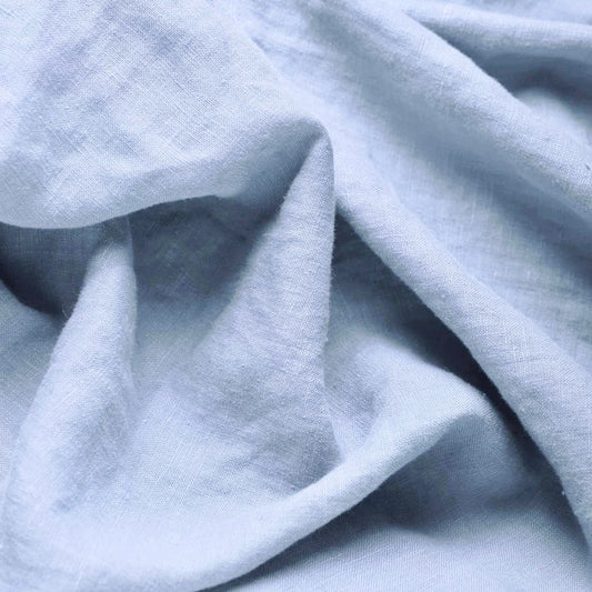 100% Softened linen - light blue 165 g/m²