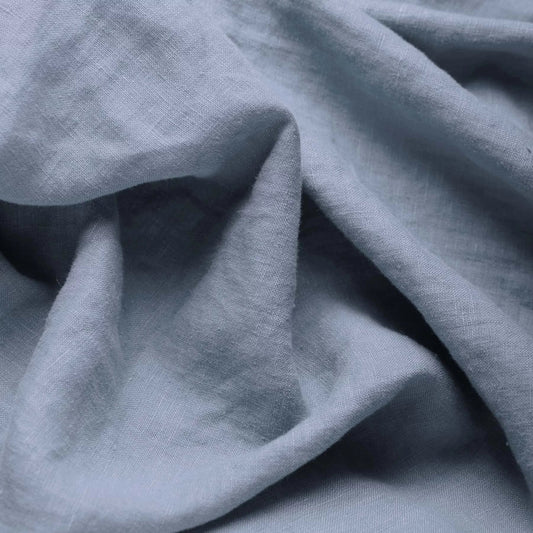 100% Softened linen - light denim blue 165 g/m²