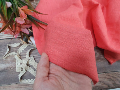 100% lin adouci corail 205 g/m²