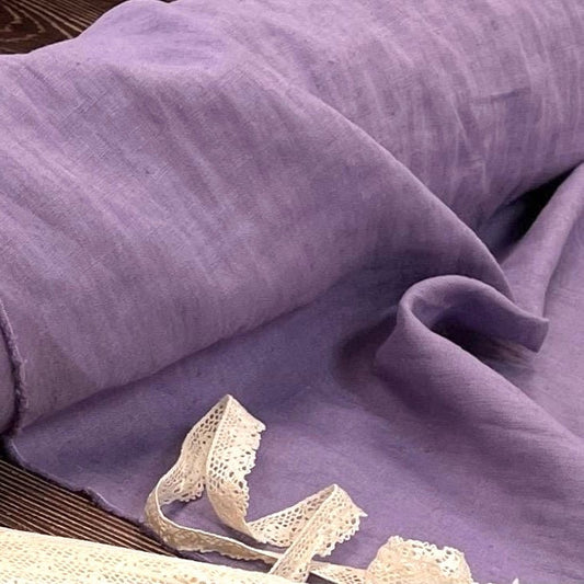 100 % lin lavé - lilas 205 g/m²