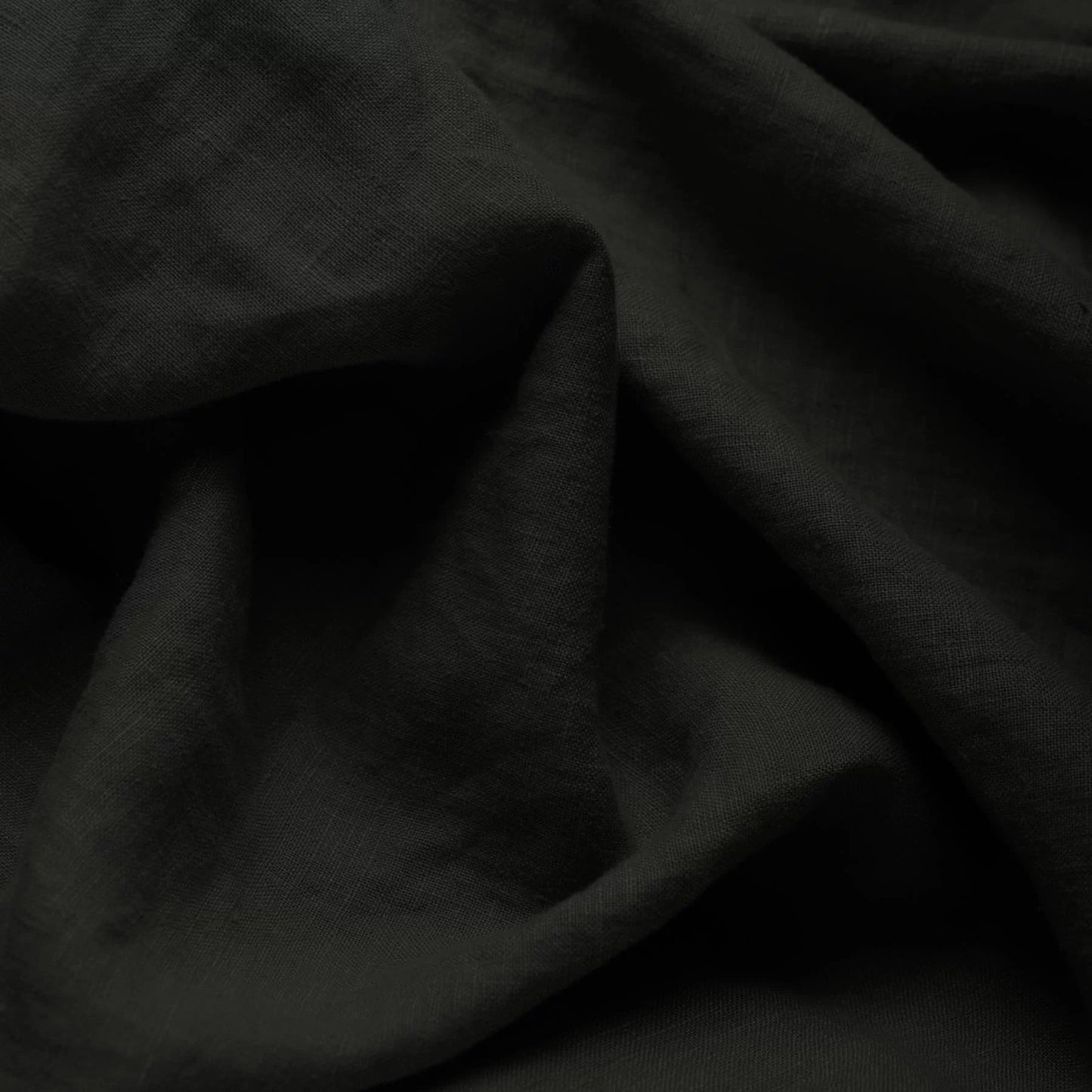 100 % lin adouci - noir 165 g/m²