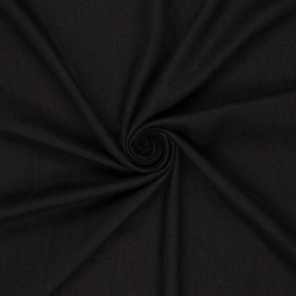 100 % lin adouci - noir 165 g/m²