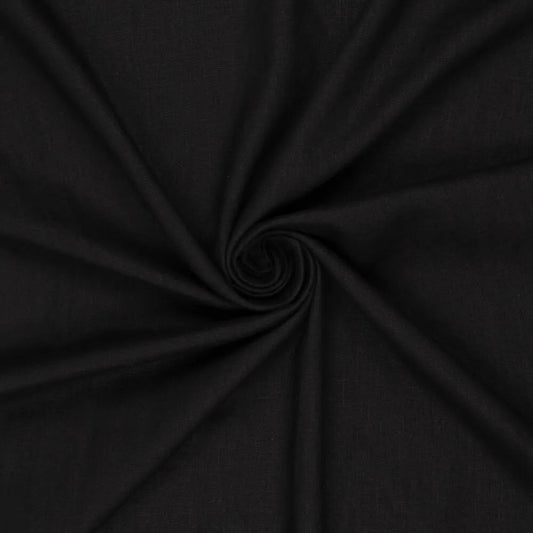 100% Softened linen - black 165 g/m²