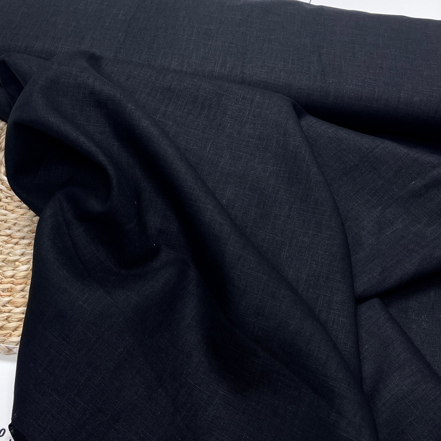 100 % lin adouci - noir 165 g/m²