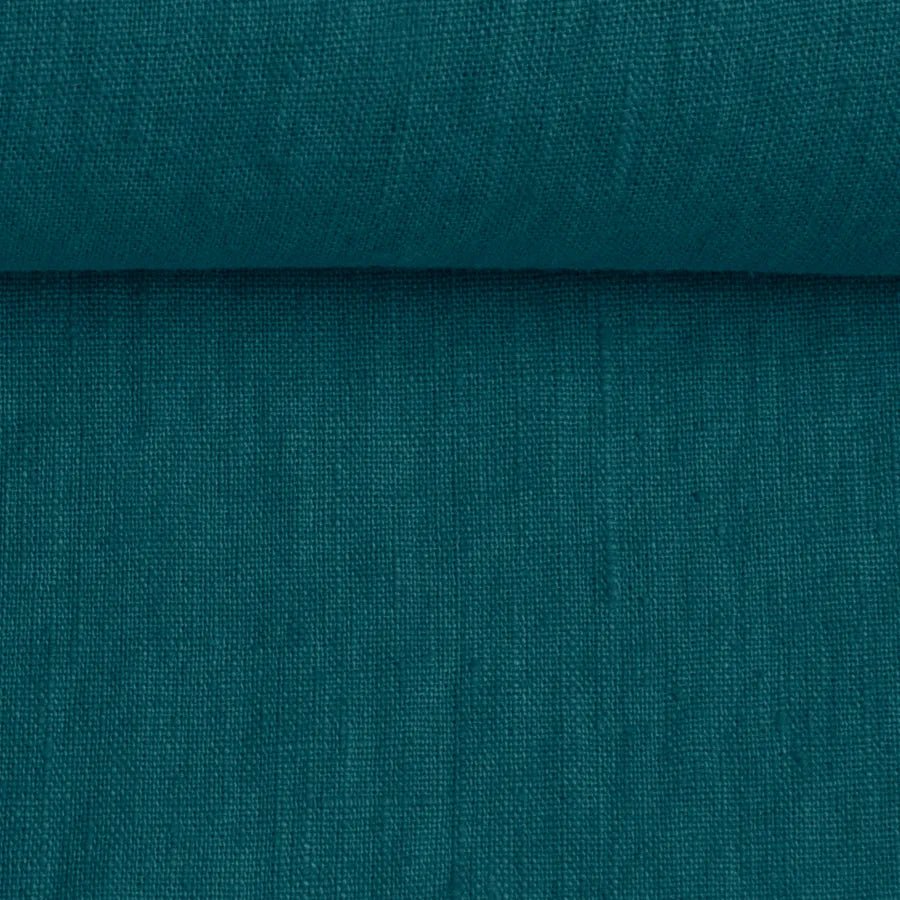 100 % lin adouci - bleu-vert océan 205 g/m²