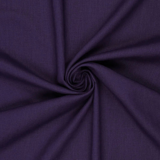 100% Softened linen - dark purple 165 g/m²