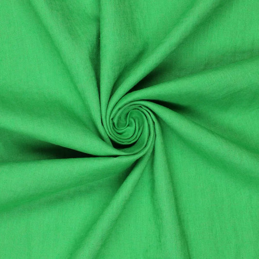 100% Softened linen - grass green 165 g/m²