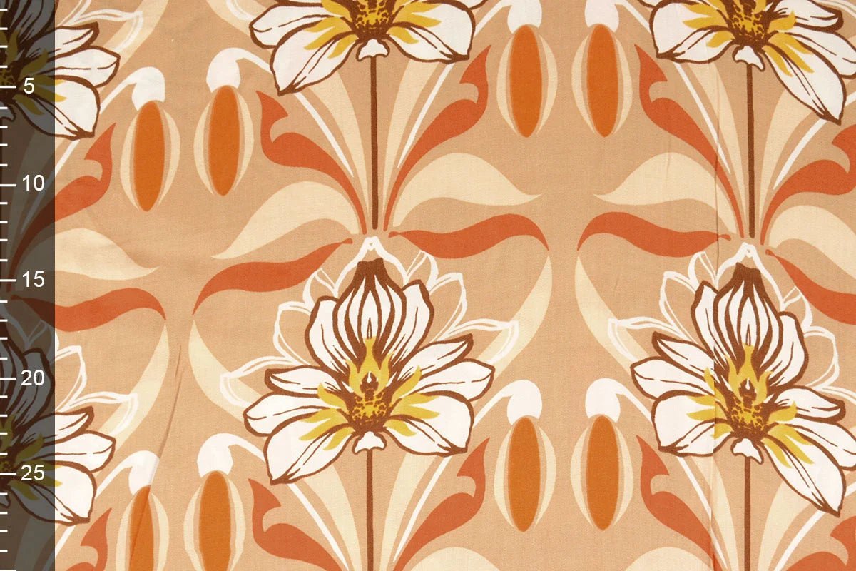 txt
Tissu 100 % viscose - fleurs orange 100 g/m²