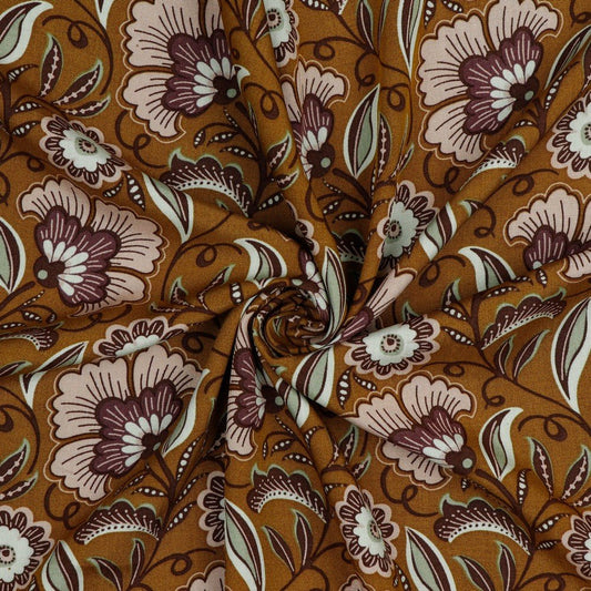 Image with 100% viscose satin, oriental pattern, 105 g/m² – available at Šarlotes audumi