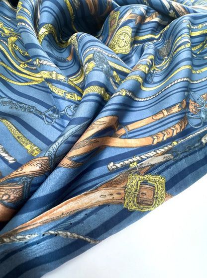 100 % satin de soie - imprimé graphique 55 g/m²
