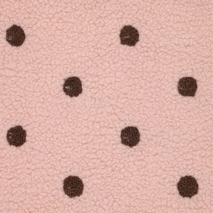Teddy-fleece, ruskeat pilkut pinkillä