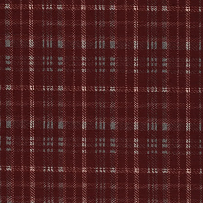 Ruudullinen jacquard-neulos – viininpunainen