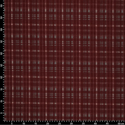 Ruudullinen jacquard-neulos – viininpunainen