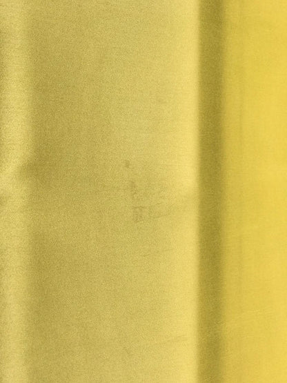 100% silk satin fabric in yellow – Italy, with a small defect