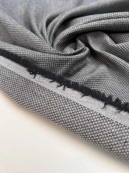 Jacquard-puuvillakangas elastaanilla, harmaa – Italia