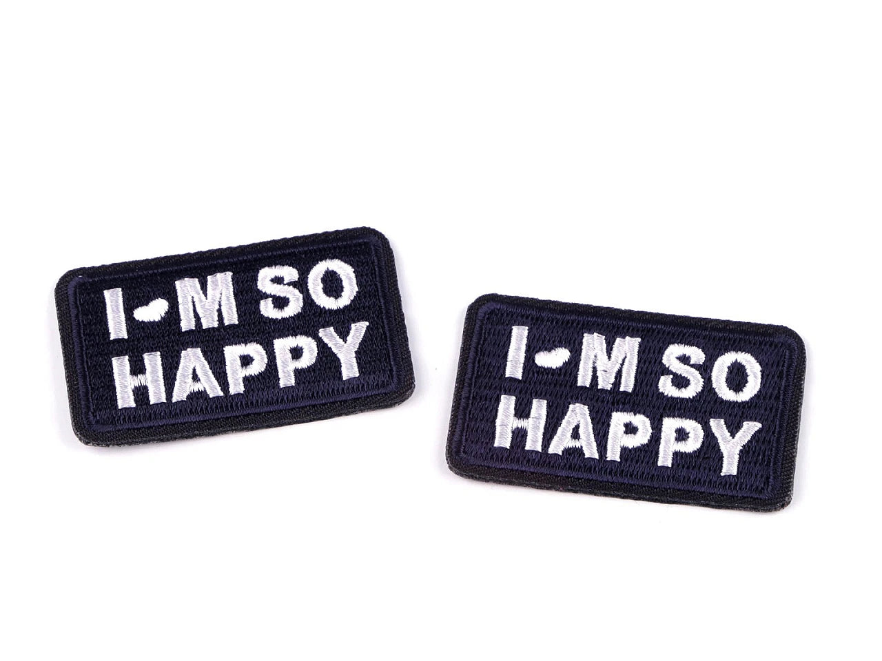 Uzgludināma aplikācija “I’M SO HAPPY” – 3 × 5 cm