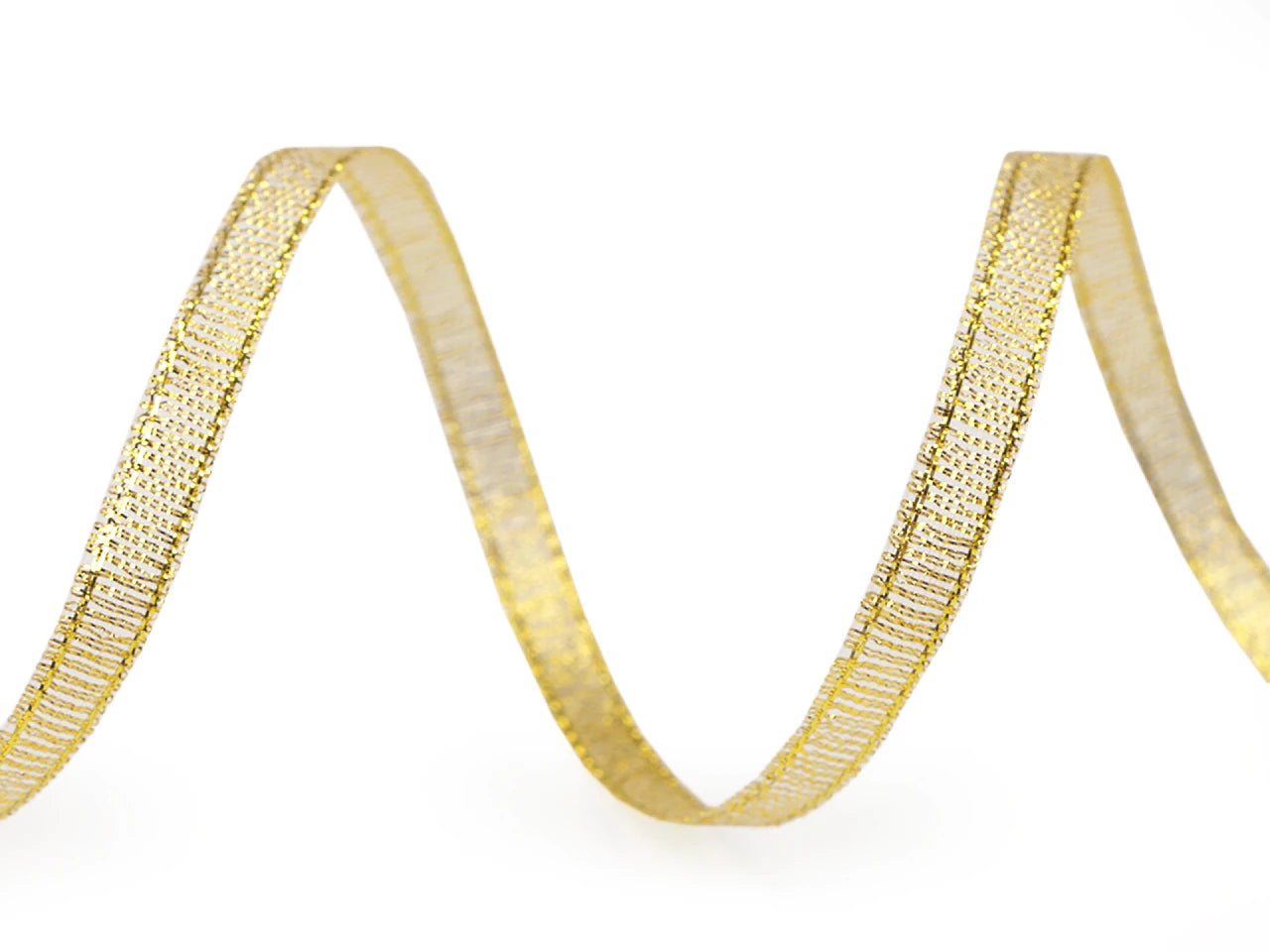 Brokatband mit Lurex | 6 mm 22,5 m | Gold oder Silber