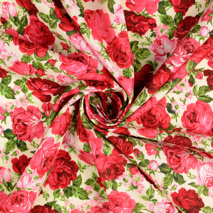 Premium 100% Cotton Rose Fabric