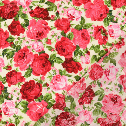 Premium 100% Cotton Rose Fabric