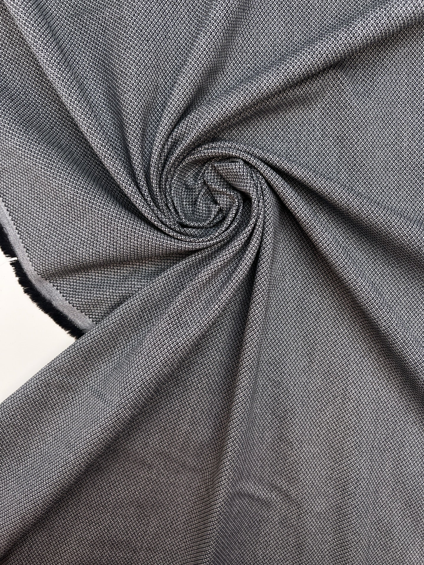 Jacquard-puuvillakangas elastaanilla, harmaa – Italia