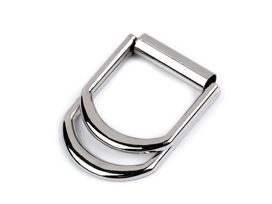 Double Metal Buckle for Strap 20 mm – Nickel Finish