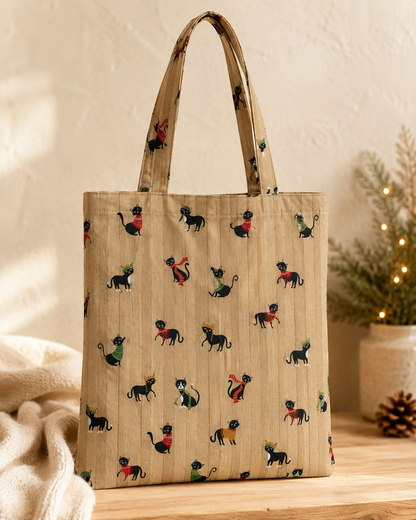 Canvas Fabric - Cats in Scarves