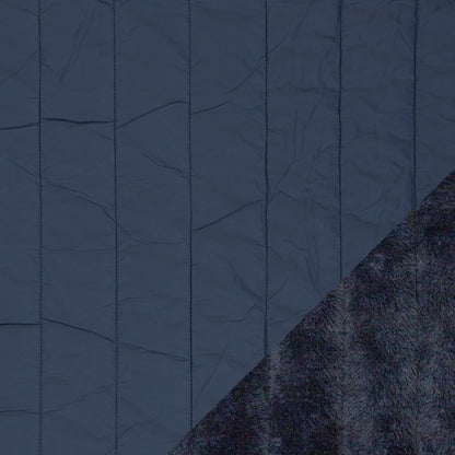 Quilted fabric with fleece lining - blue
